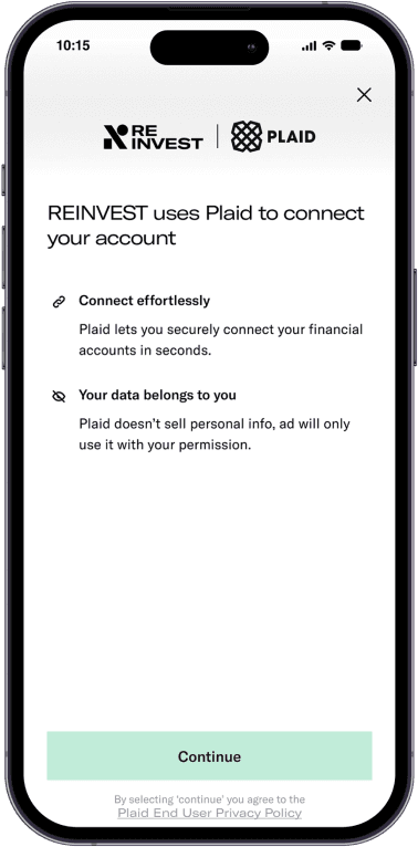 Sign Up for REINVEST - phone